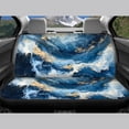 thumbnail image 6 of FOR U DESIGNS Blue Marble Print Automotive Seat Cover Breathable Front & Split Rear Bench for Car Non-Fading Automotive Accessories Universal Fit Vehicle Sedan Truck SUV, 6 of 7