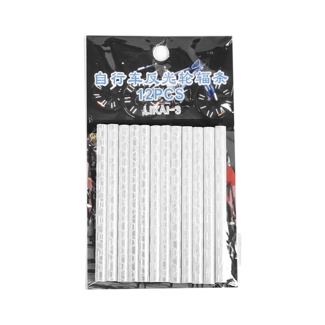 Bicycle Wheel Spoke Reflector 12pcs Bicycle Spoke Skins Wraps Night Riding Universal Easy to Install Road Mountain Bike Colorful Wheel Decoration