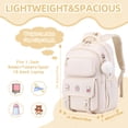 thumbnail image 2 of Soda Candy Backpacks with Anti-Theft Back Pocket, Lightweight School Backpack, Water Resistant Bookbag, Beige, 2 of 8