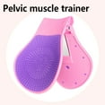 thumbnail image 3 of Qarigey Entrenador de cadera y muslo para mujer, ejercicio de gimnasio, ejercitador de músculos del suelo pélvico, recuperación profesional, rebote Protección de la piel Rosa Púrpura Qarigey CE015001-03B, 3 of 6