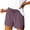 Purple, variant on Admvng Linen Shorts for Women Drawstring Elastic Waist Side Split Summer Comfy Short with Pockets