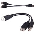 thumbnail image 3 of Chenyang CY USB 2.0 A Male to Dual Data USB 2.0 A Female + Power Cable USB 2.0 A Female Extension Cable 20cm Cable, 3 of 7
