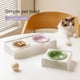 thumbnail image 2 of Cuenco de cerámica doble para gatos con soporte de hierro Cuencos elevados para agua y comida para mascotas Perros pequeños Suministros para beber, comer y alimentar, 2 of 5