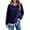 A-Blue986, variant on Womens Twofer Striped Collar Sweatshirt Casual Comfy Long Sleeve Crewneck Daily Work Sweatshirts