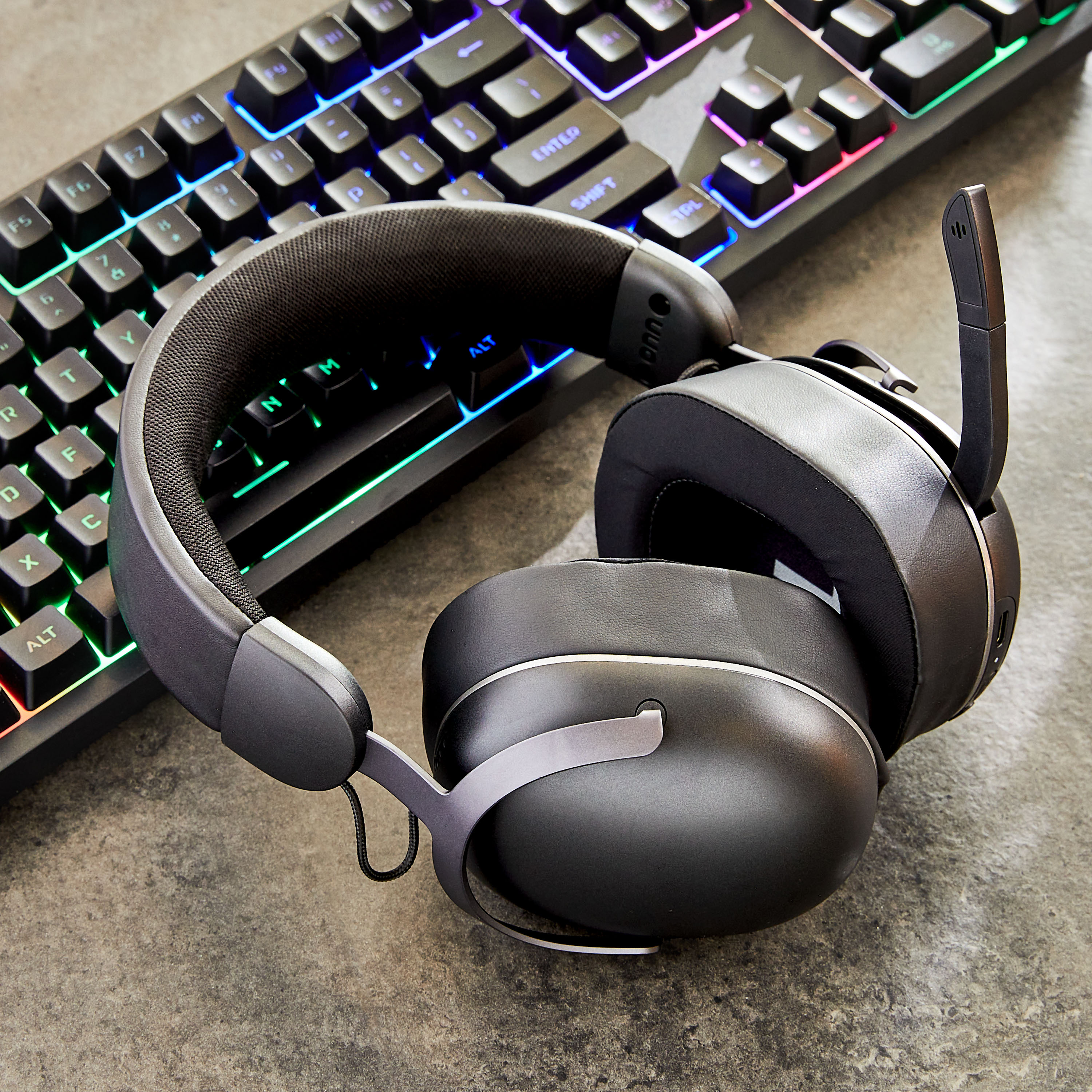 Auriculares Gamer Inalámbricos onn Compatibles con PlayStation 5, Bluetooth/2.4GHz, Negro 2