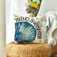 thumbnail image 2 of Sm:)e Summer Pillow Cover Set of 2 - 18x18 Inch Hello Sunshine Shell Polyester Decorative Cushions, 2 of 6
