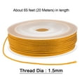 thumbnail image 2 of Unique Bargains Twisted Nylon Twine Thread Beading Cord 1.5mm 20M/65 Feet Extra Strong Braided Nylon String, Golden, 2 of 6