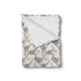 thumbnail image 2 of Dahlia Soft Flannel Fleece Blanket, Botanical Herbs with Birds and Butterflies Orchids Forest Foliage in Soft Tones, Cozy Plush for Indoor and Outdoor Use, 50" x 60", Ivory and Grey, by Ambesonne, 2 of 5