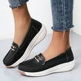 thumbnail image 4 of Orthopedic Loafers for Women Business Casual Platform Chunky Shoes Comfort Slip on Work Wedge Mid Heels, 4 of 8