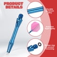 thumbnail image 3 of Ejes de dardos de aluminio Uxcell, accesorios de reemplazo con roscas 2BA y anillos de goma para puntas de acero, azul cielo de 35 mm, 3 of 5