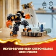 thumbnail image 4 of LEGO NINJAGO Cole’s Elemental Earth Mech Mini Ninja Toy, Customizable Action Figure Adventure Toy with Cole and Wolf Warrior Minifigures, Ninja Gift for Boys, Girls and Kids Ages 7 and Up, 71806, 4 of 9