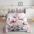 thumbnail image 2 of Erosebridal Groovy Floral Comforter Sets King Size, Watercolor Flower Comforters & Duvets, Rustic Plant Reversible Bedding King Comforter Set, Microfiber Room Decoration, 3pcs, 2 of 8