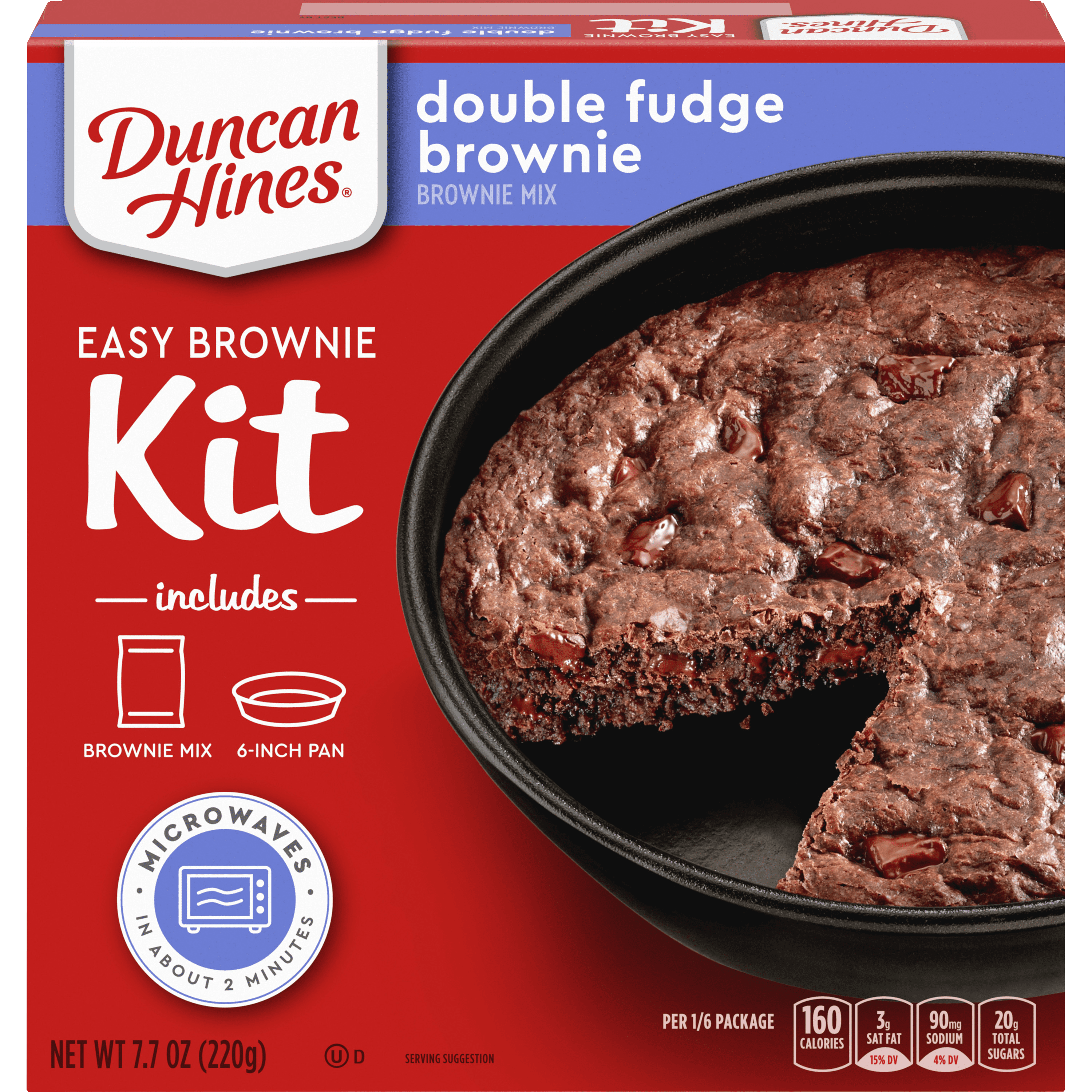 Duncan Hines Easy Brownie Kit Double Fudge Brownie Mix, 7.7 OZ