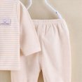 thumbnail image 5 of CAUYDY Infant Boys Going Home Outfits Baby Girls Sleepwear Preemie Clothing 2 Long Sleeved Top & 2 Pants & Warm Hat & Bib & Bellyband 7Pcs Cute Set Fall Sizes 0-3 Months,Khaki, 5 of 5