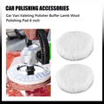 thumbnail image 4 of Car Van Valeting Polisher Buffer Lamb Wool Polishing Pad 6 inch, 4 of 9