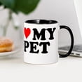 thumbnail image 4 of CafePress - I Love My Pet Mug - 11 oz Ceramic Mug - Novelty Coffee Tea Cup, 4 of 6