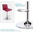 thumbnail image 3 of Leopard Adjustable Swivel Kitchen Dining Counter Bar Stool,Set of 2,Wine Red, 3 of 7