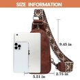 thumbnail image 2 of Small Leather Crossbody Sling Bag for Women Trendy PU Vegan Casual Daypack Backpacks Chest Purse for Travel Sports, 2 of 6