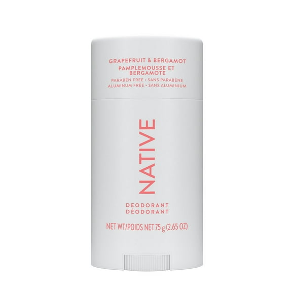 Native Natural Deodorant, Grapefruit & Bergamot, Aluminum Free