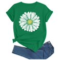 thumbnail image 2 of felwors Women's Graphic Loose Summer Tops T Shirts; Cute Graphic Short Sleeve Tees (Green, XXXL), 2 of 7