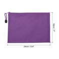 thumbnail image 2 of Unique Bargains Waterproof Zipper File Bags, A5 Document Holders for Office, Purple 3 Pack, 2 of 6