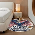 250th Anniversary Round Rug 4ft Washable Circle Entryway Rugs Non Slip ...