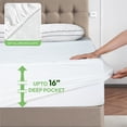 thumbnail image 2 of Lux Decor Collection Twin Waterproof Mattress Protector - up to 16" Fitted Deep Pocket Mattress Cover - Breathable & Comfortable Cooling Protector 100% Waterproof Twin Mattress Pad Cover, 2 of 7