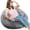 Grey, variant on Fluffy Faux Fur Bean Bag Chair Round Memory Foam Ultra Soft For Teens Playroom Living Room Bedroom Rainbow