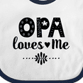 thumbnail image 4 of Inktastic Opa Loves Me Granddaughter Girls Baby Bib, 4 of 4