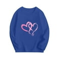 thumbnail image 5 of Girls Long Sleeve Shirt with Heart Graphic - Soft Stretch Crewneck Everyday Top for Kids, Little & Big Kids (2-14 Years), Blue,Size 5-6 T, 5 of 6
