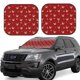 thumbnail image 1 of Balery Reindeer Faces Festive Red Parasol para parabrisas de coche de 2 piezas | Parasol plegable para parabrisas delantero de coche para la mayoría de sedanes-Small, 1 of 6