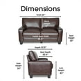 thumbnail image 4 of Serta RTA Palisades Collection 61" Loveseat in Chestnut Brown, 4 of 16