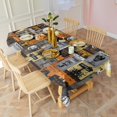 thumbnail image 6 of Halloween Vintage Halloween Posters Rectangle Tablecloth 60"x102",Waterproof Polyester Rectangle Table Cloth, Wipeable Spillproof Polyester Tablecloth for Dining, Camping, Indoor and Outdoor, 6 of 6