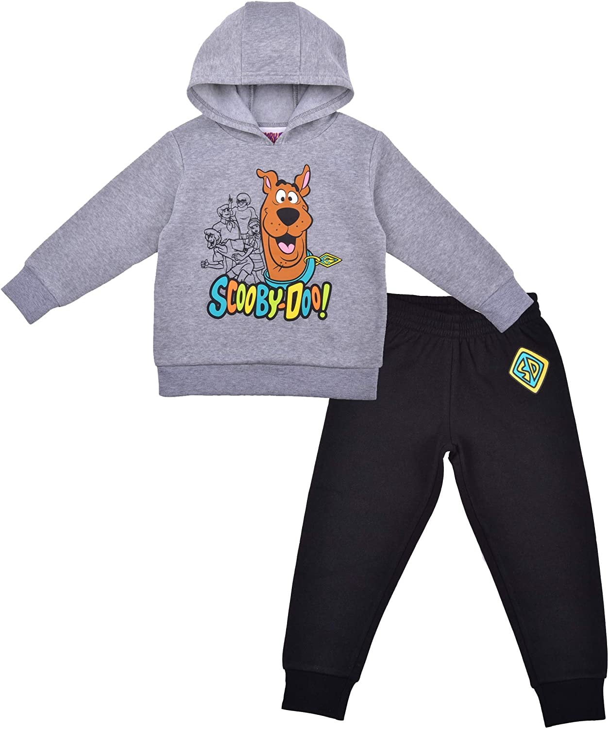 2 Pack Scooby Doo Hoodie and Jogger Pant Set, Comfy Active Wear for