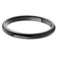 thumbnail image 2 of Silly Kings 2mm Black Tungsten Carbide Wedding Band Ladies Ring Dome Shape Classic (10), 2 of 3