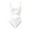 White, variant on One Piece Swimsui Sevevn Women's One Piece Swimsuit Ring Linked Monokini Bathing Suit Cutout Swim Suit White L