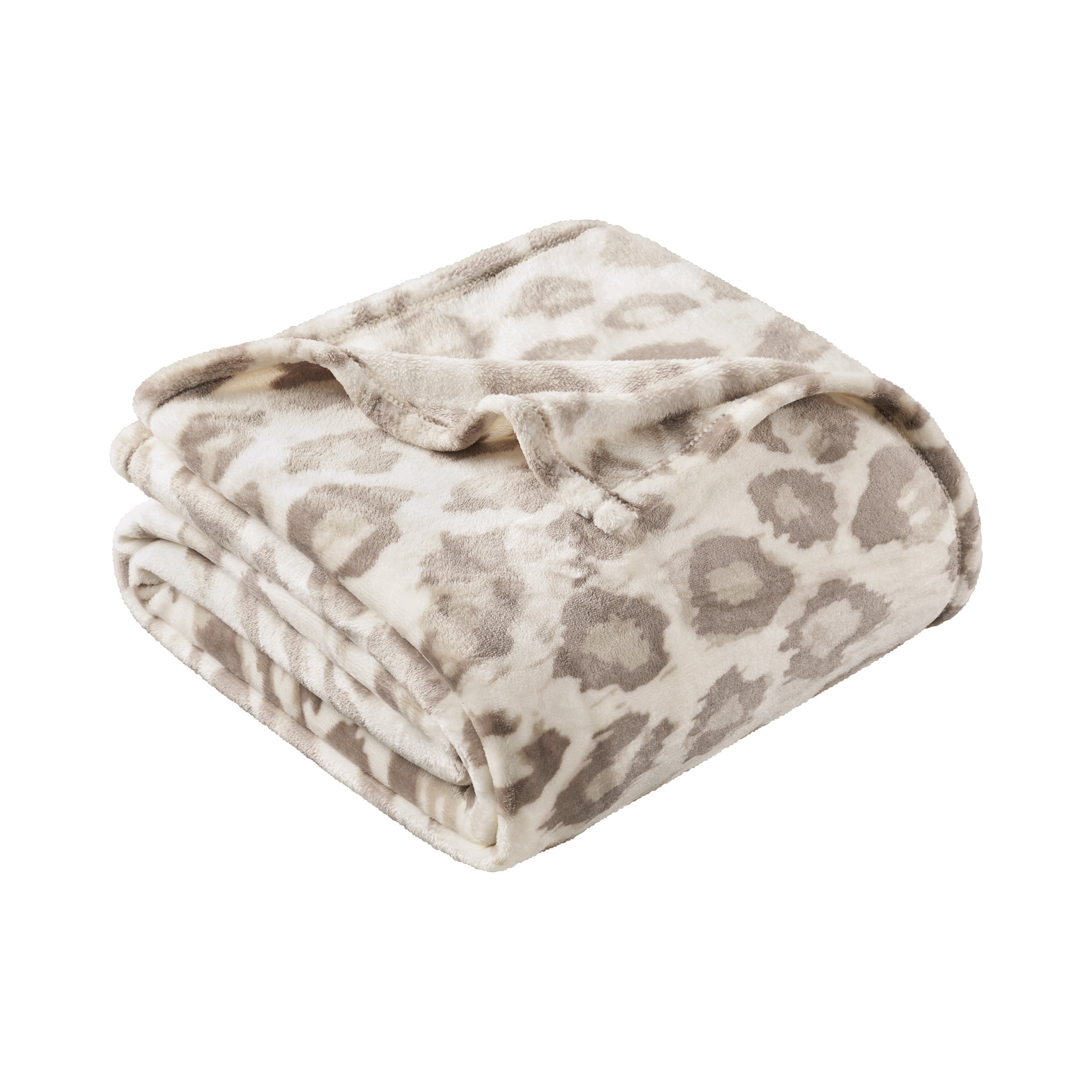 Mainstays Super Soft Velvet Plush Bed Blanket, Leopard, Twin Size
