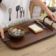 thumbnail image 6 of Wooden Rectangular Storage Tray Food Service Tray Fruit Bread Tea Set Tray Table Top Storage Tray, 6 of 8