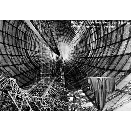 Zeppelin Construction Ninterior Of The Graf Zeppelin Lz 127 Airship During Construction At The Zeppelin Aircraft Works In Friedrichshafen Germany Postcard C1930 Poster Print by Granger Collection