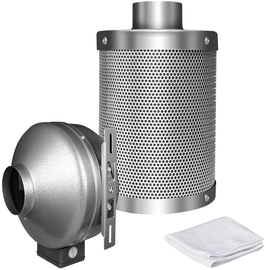 iPower 750 CFM Duct Inline Ventilation Fan with Carbon Grow Tent