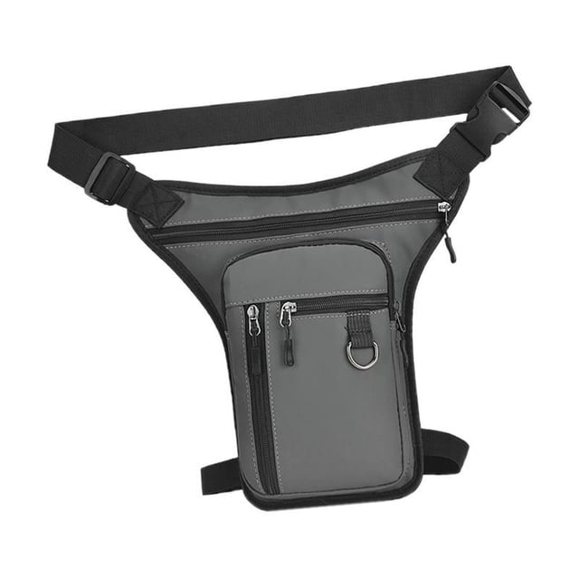 Sac de Cuisse pour Cyclisme, Sac de Jambe, Sac de Taille pour Voyage, Randonnée, Gris