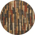 thumbnail image 2 of Addison Rugs Mayfield Premium Machine Washable Transitional Stripes Coffee Round Rug, 8' x 8', 2 of 5
