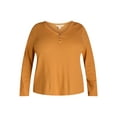 thumbnail image 5 of Terra & Sky Women's Plus Thermal Henley Top, Available in 1 and 2-Pack, Sizes 0X-5X, 5 of 6