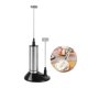 thumbnail image 2 of Látigo De Acero Inoxidable Batidor De Café Eléctrico Botón De Un Toque Dispensador De Cabello Cabeza De Resorte De Espuma De Leche Doble Individual Para Cocinar En La Cocina Minnieouse HA016409-00, 2 of 7