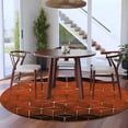 thumbnail image 3 of Large Round Rug 8Ft Washable Non-Slip, Orange Geometric Circle Area Rugs for Living Room Bedroom, Ombre Modern Abstract Art Indoor Floor Mats Carpet Runner for Home Decor, 3 of 8