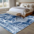 thumbnail image 4 of Navy Blue Coastal Area Rugs 5'x8', Washable Small Throw Rugs for Classroom Bedroom, Nautical Coral Starfish Shell Octopus Sea Indoor Outdoor Rug Non-Slip Low Pile Carpet Runner Reversible Floor Mats, 4 of 8