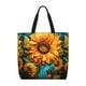 thumbnail image 1 of Fotbe Deep Yellow Colorful Sunflower Bolsa Tote con Estampado para Mujer, Bolsos con Cremallera, Bolsa de Hombro Casual de Gran Capacidad con Bolsillos Internos, 1 of 7