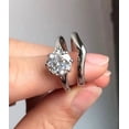 thumbnail image 5 of 3.00Ct Round Cut Simulated Diamond Beautiful Bridal Set Women's Engagement Ring Set 14K White Gold Plated Silver, 5 of 5