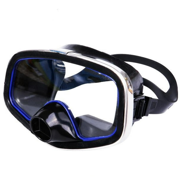 Volkmi masque de plongée adulte équipement de plongée en apnée accessoires  miroir en verre trempé noir 