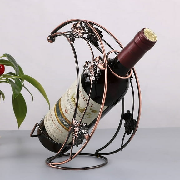 WHAMVOX Vintage Style Wine Holder Stand Moon Design Wine Rack Pretty Ornaments Home Accessories (Bronze)